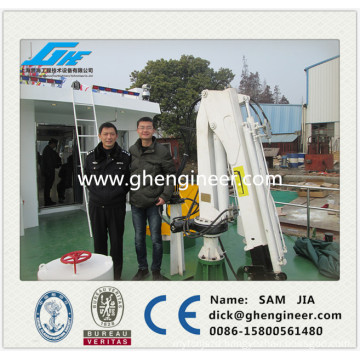 Small Telescope Boom Marine crane,deck crane